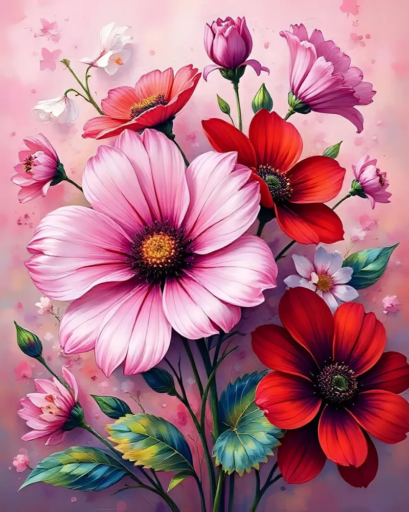 Blumen_3 carta hahnemühle da Pink- und LoveArt by LK