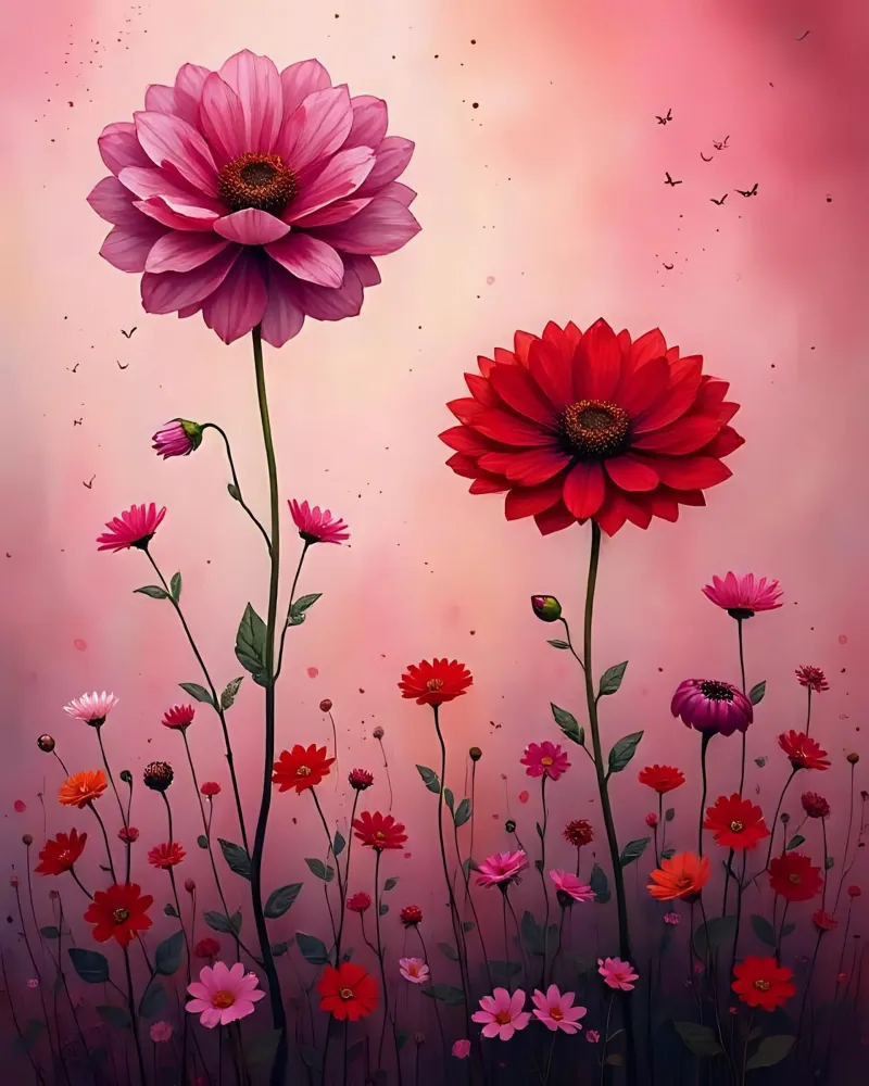 Blumen_5 carta hahnemühle da Pink- und LoveArt by LK