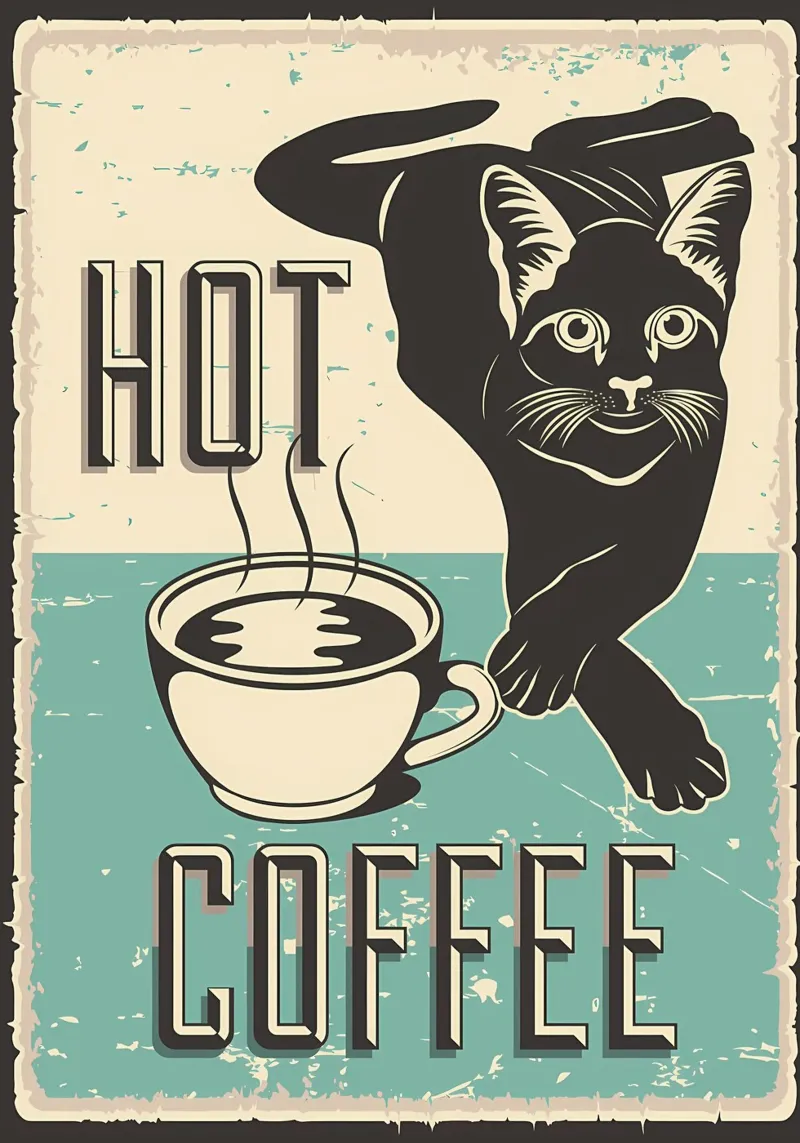 Gatto e caffè 7 plexiglass da Bartosz Powalka