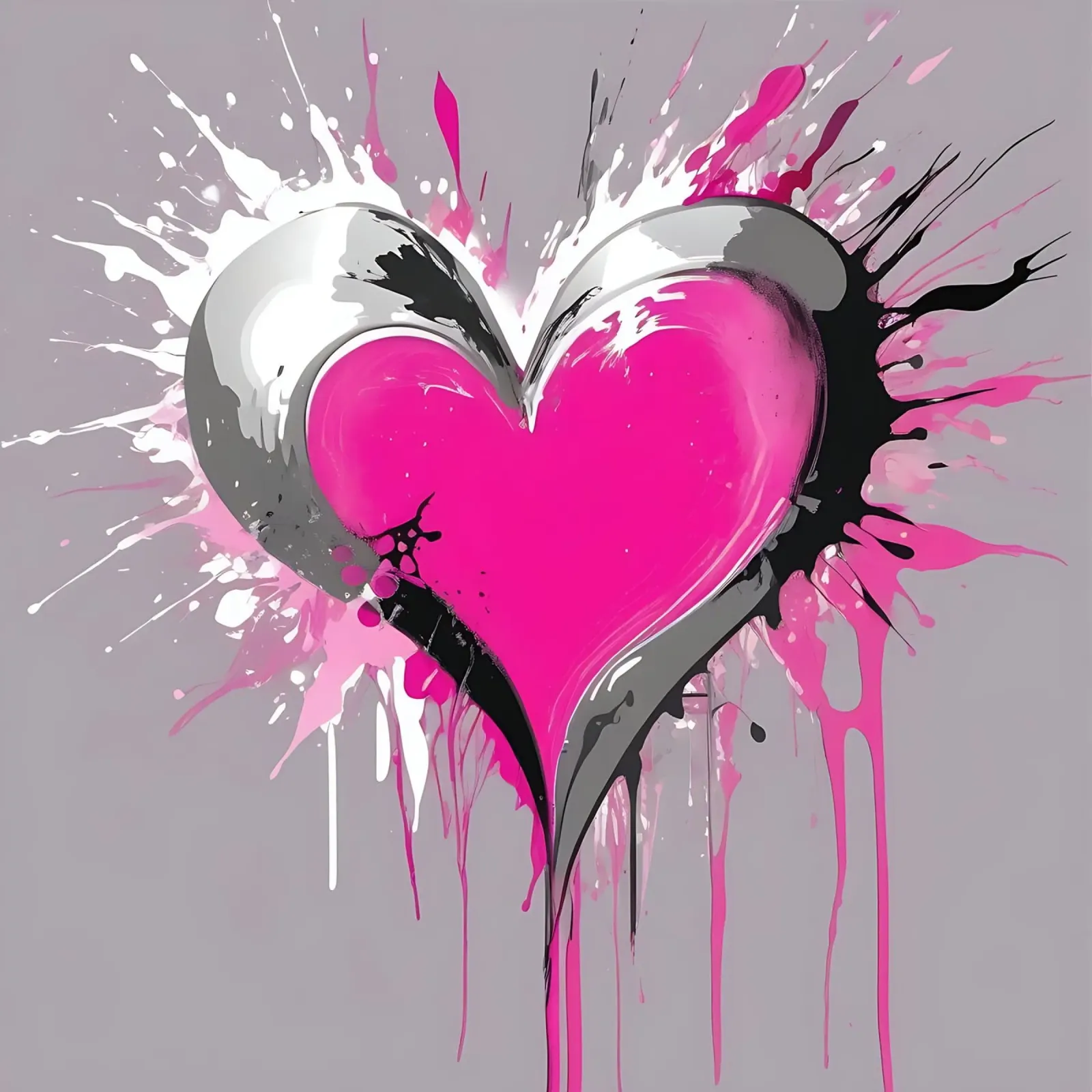 cuore_rosa_argento_1 pellicola backlit da Pink- und LoveArt by LK