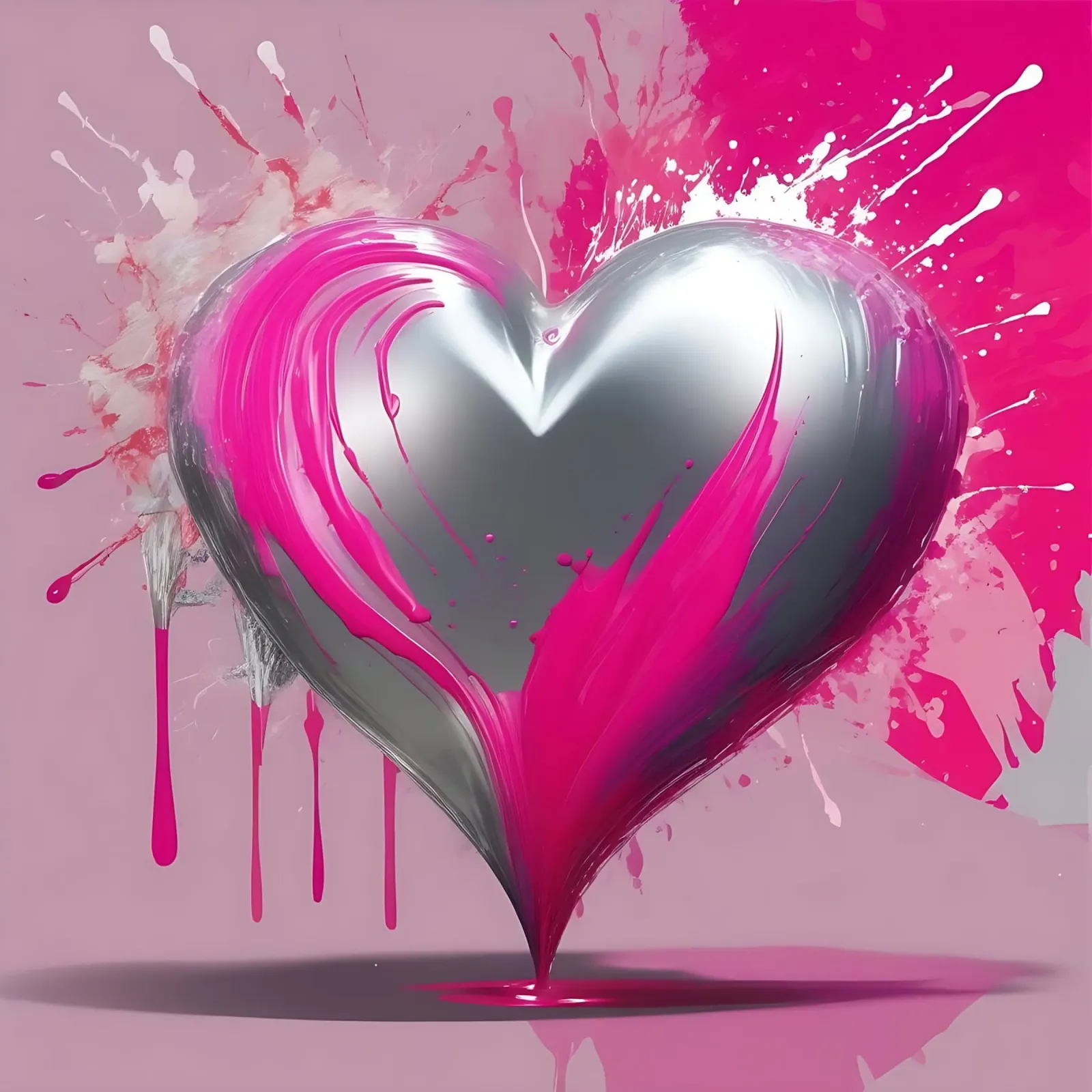 cuore_rosa_argento_2 pellicola backlit da Pink- und LoveArt by LK