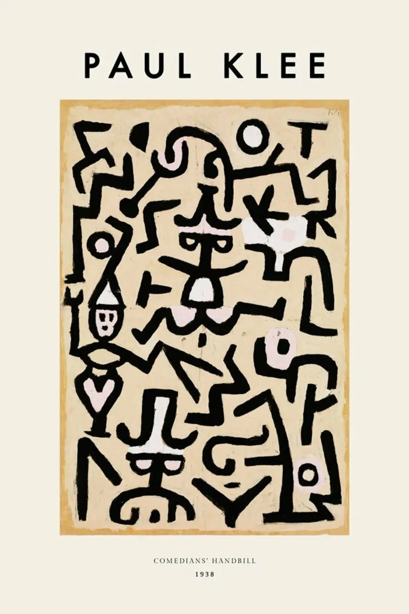 Klee - Comedians' Handbill carta hahnemühle da ARTOTHEK