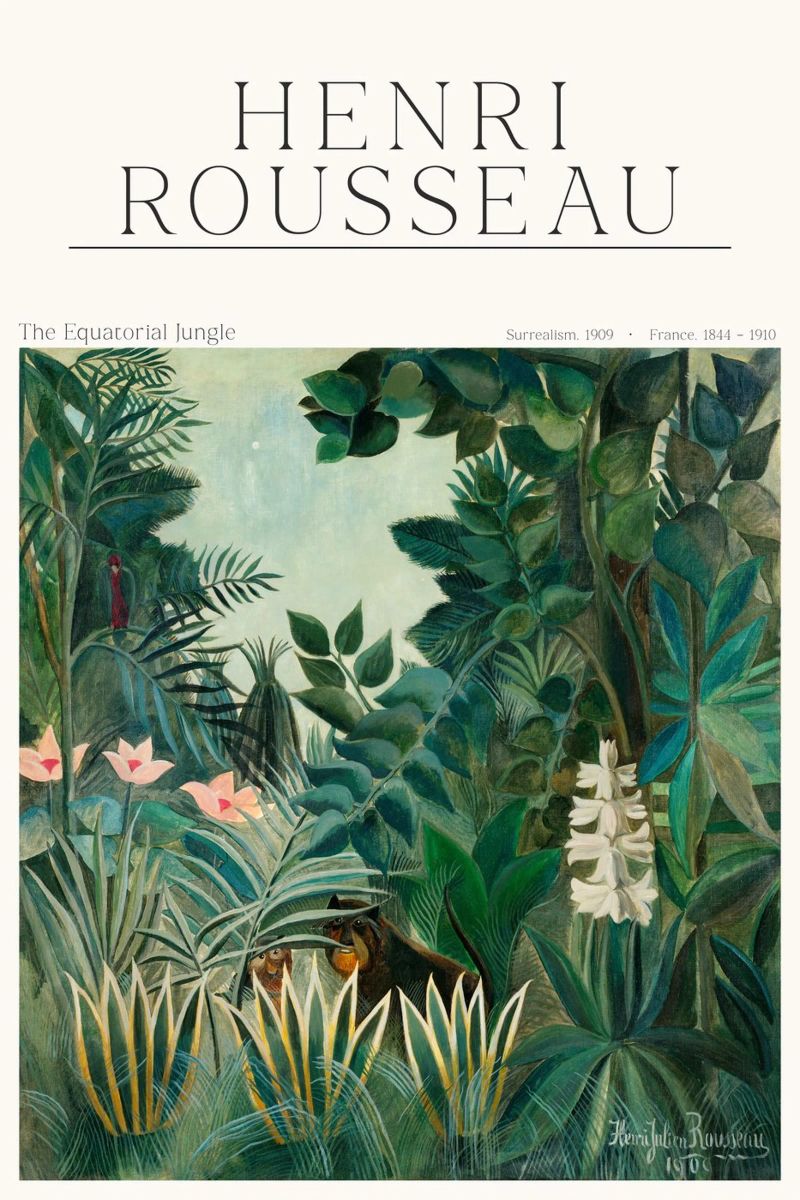 Henri Rousseau - The Equatorial Jungle poster by Old Masters