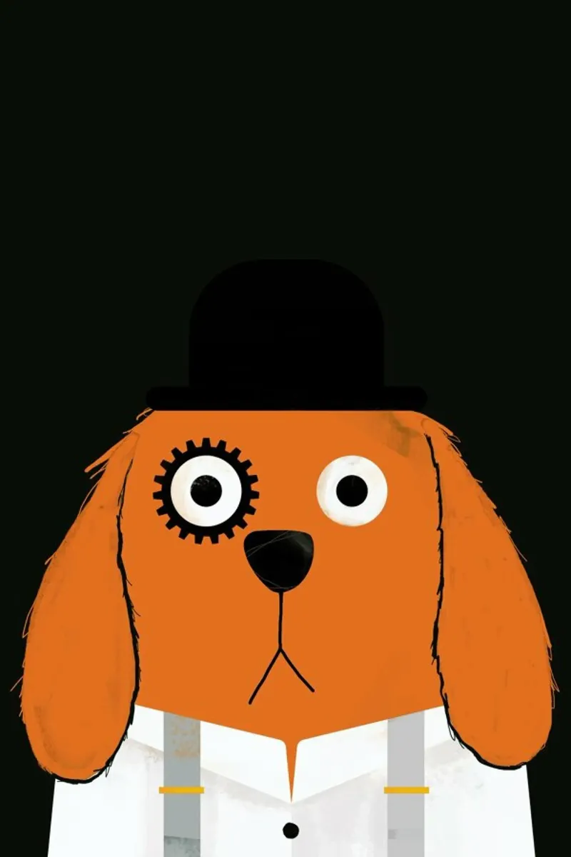Dog Clockwork pellicola backlit da Doozal
