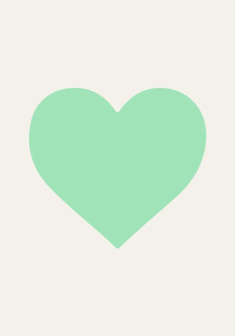 Cuore di menta pellicola backlit da Rose Beck Art