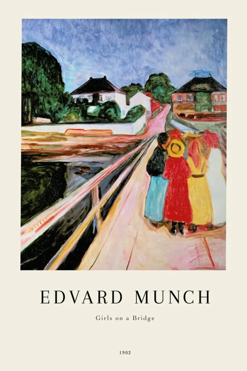 Munch - Girls on the Bridge pellicola backlit da ARTOTHEK