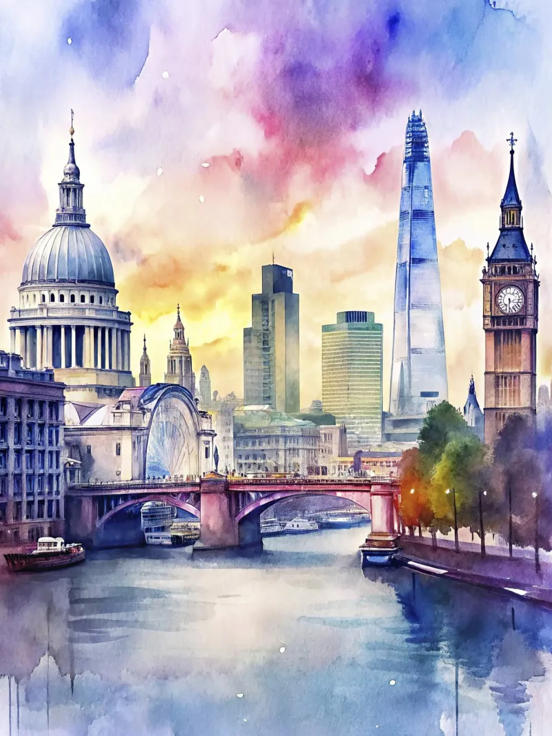 Lo skyline di Londra pellicola backlit da 🎁 ARTVI-SHOP