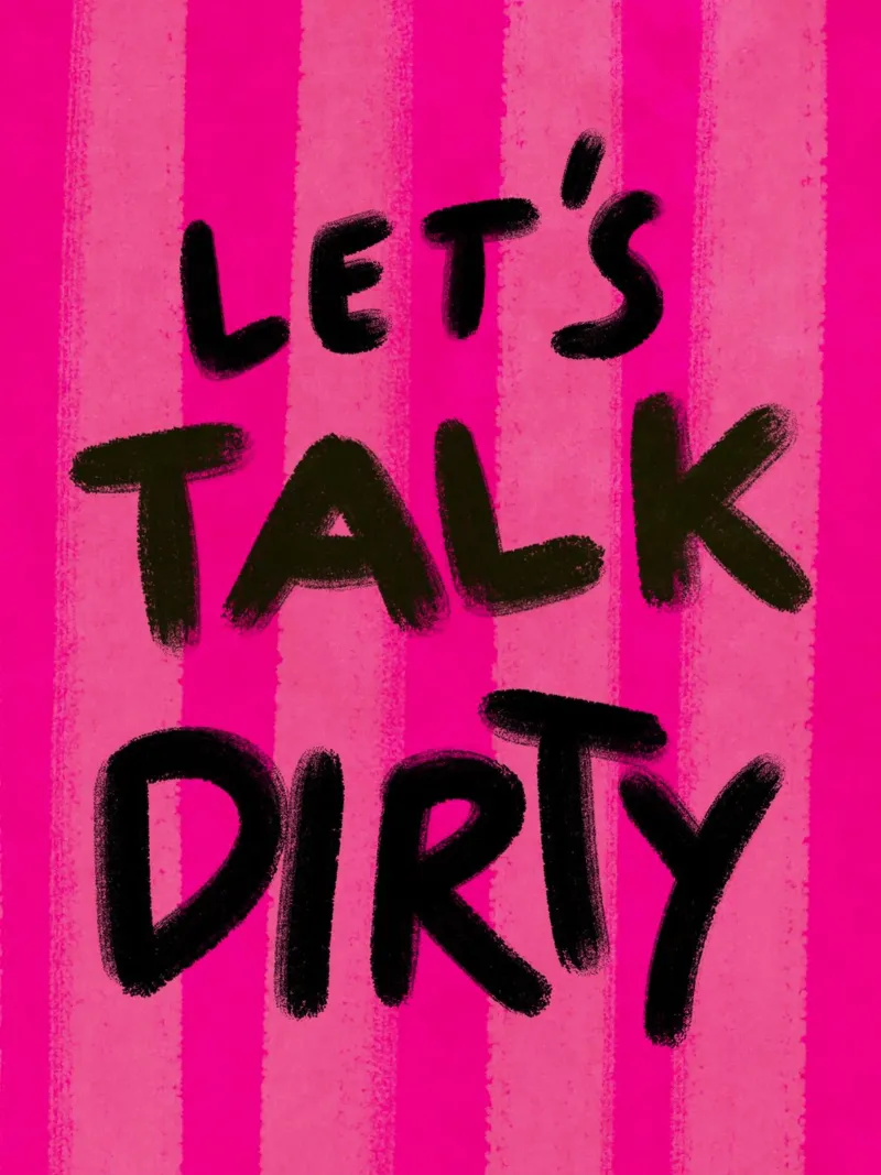 Let's talk Dirty - Handlettering carta hahnemühle da Illustration Raissa Oltmanns