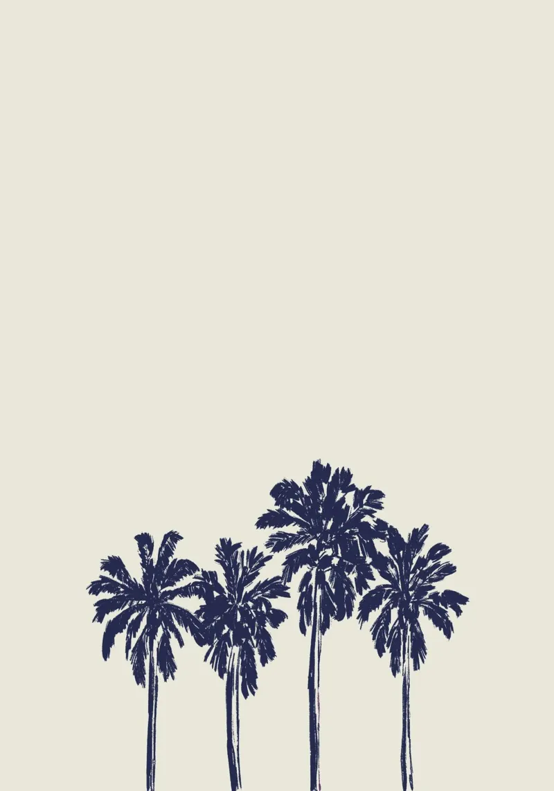 Palm trees on a beige background canvas by Sixmai