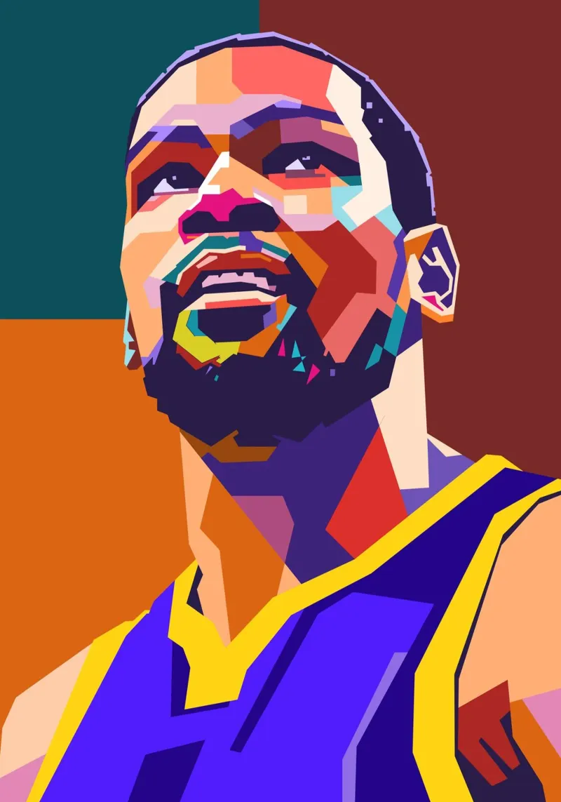 Kevin Durant, giocatore di basket, ritratto pop art poster da Hantamrata