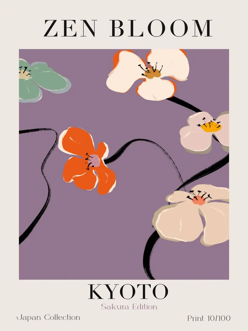 Zen Bloom No 09 poster da treechild