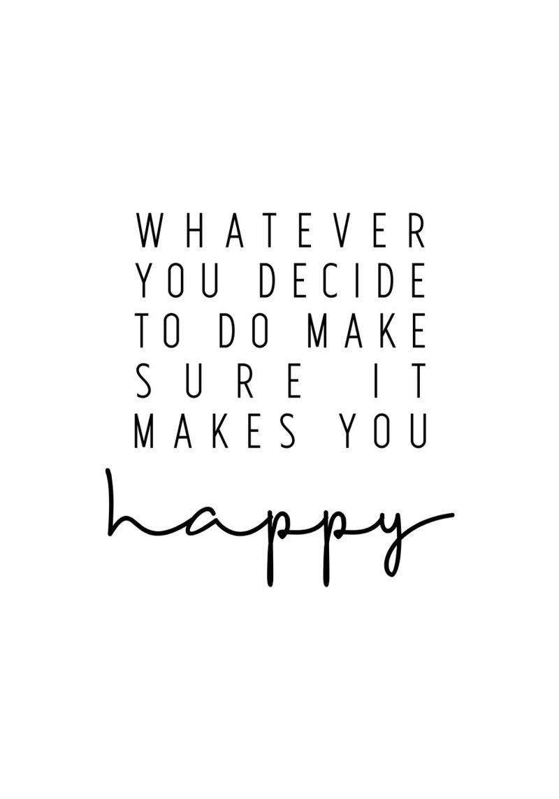 Make sure it makes you happy plexiglass da BAINAI