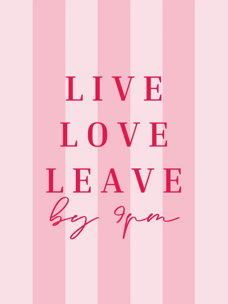 Live, Love, Leave poster by Made in Bavaria