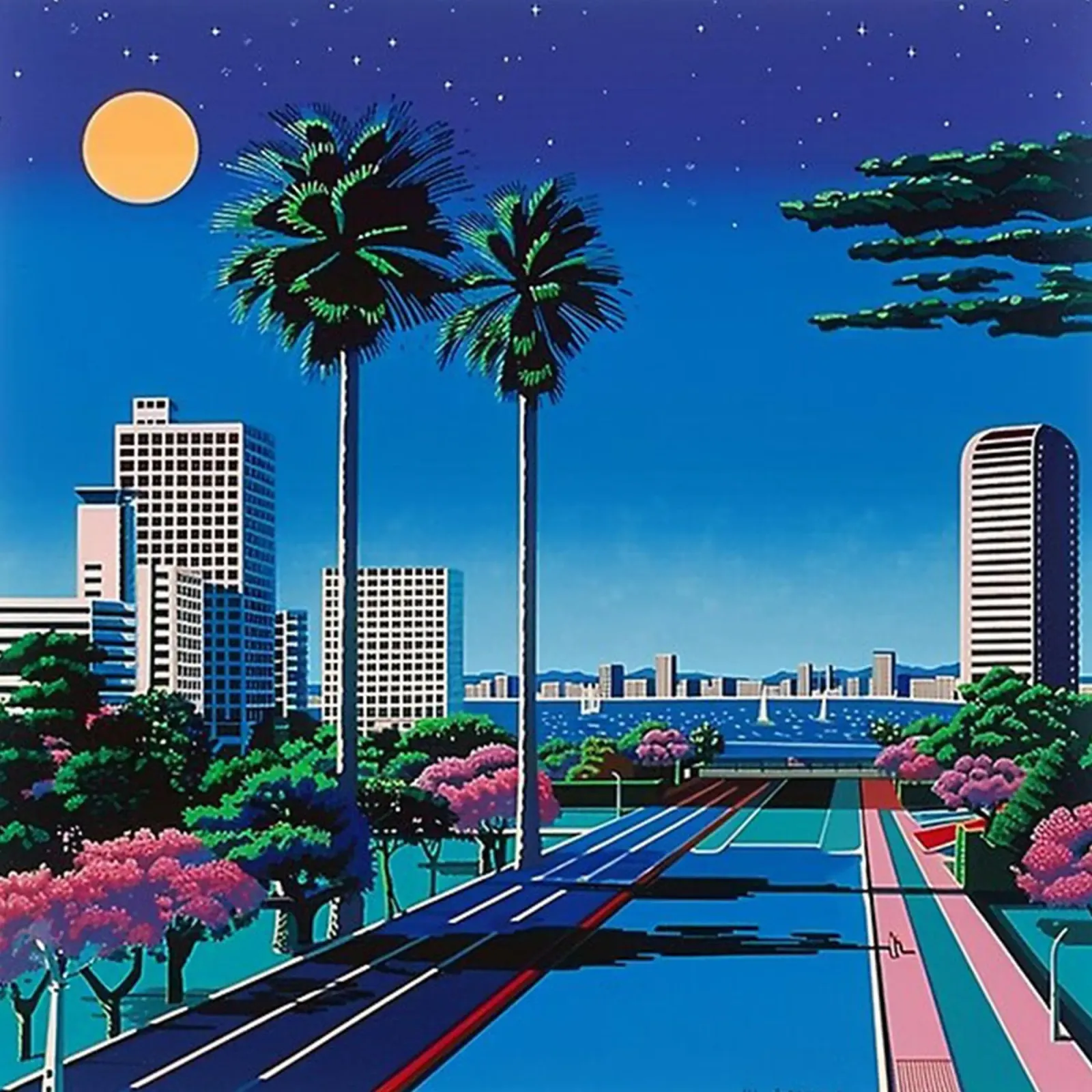 Città ed edifici - Hiroshi Nagai carta hahnemühle da Perdana shop