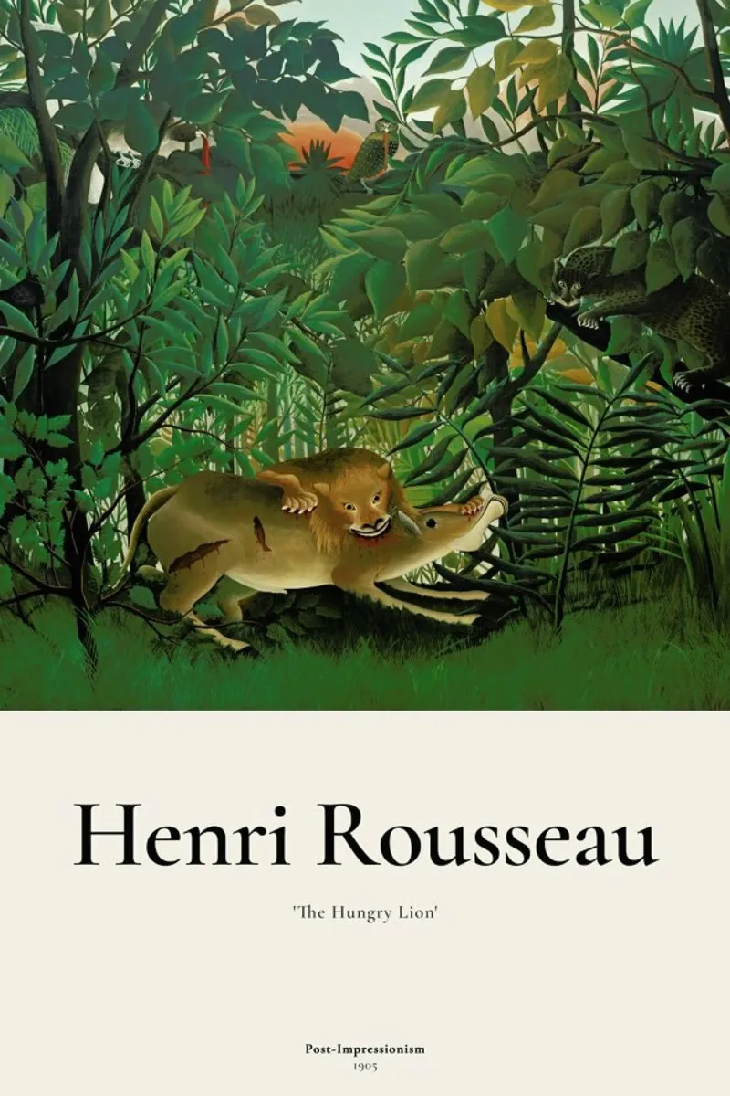 Rousseau - The Hungry Lion pellicola backlit da ARTOTHEK