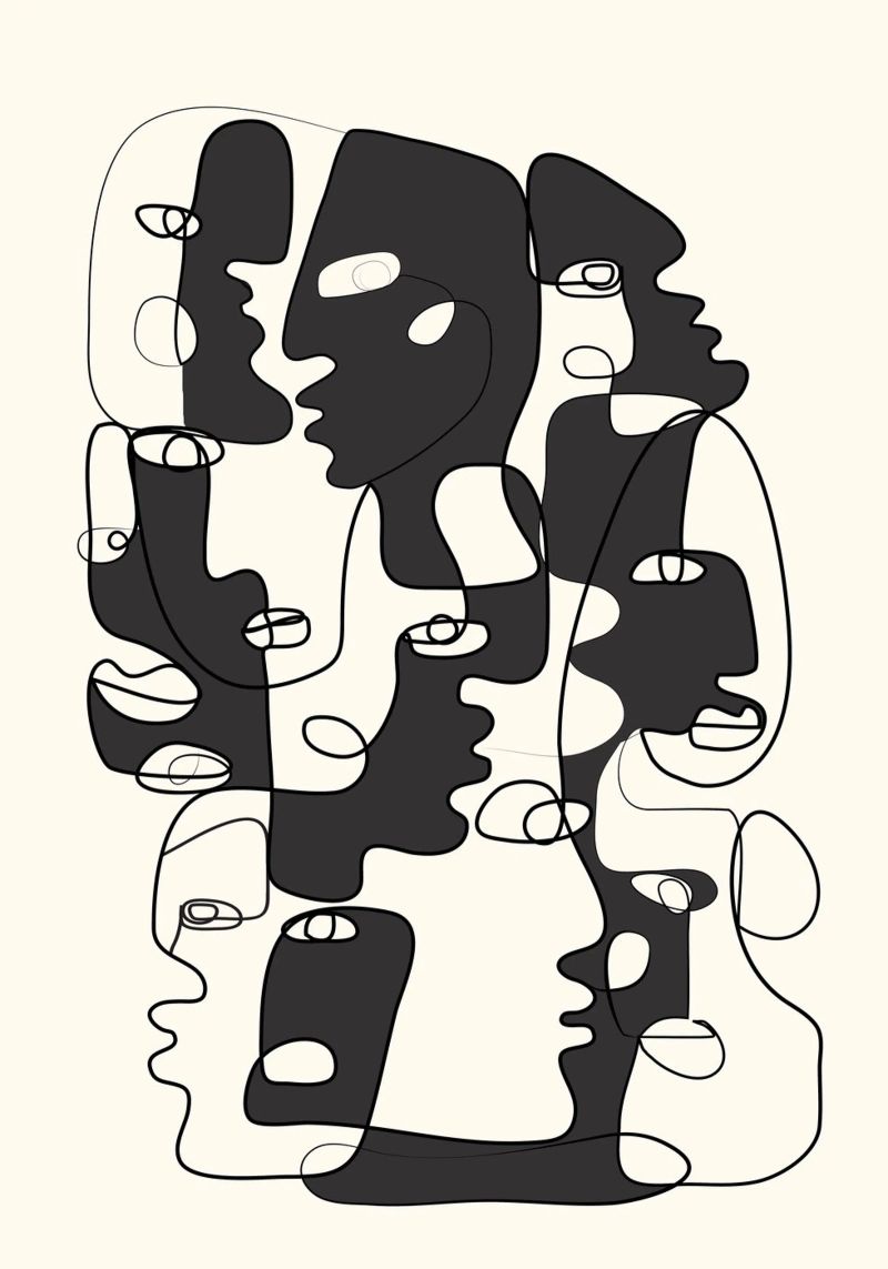 Abstract Faces 2 pellicola backlit da Flow Line