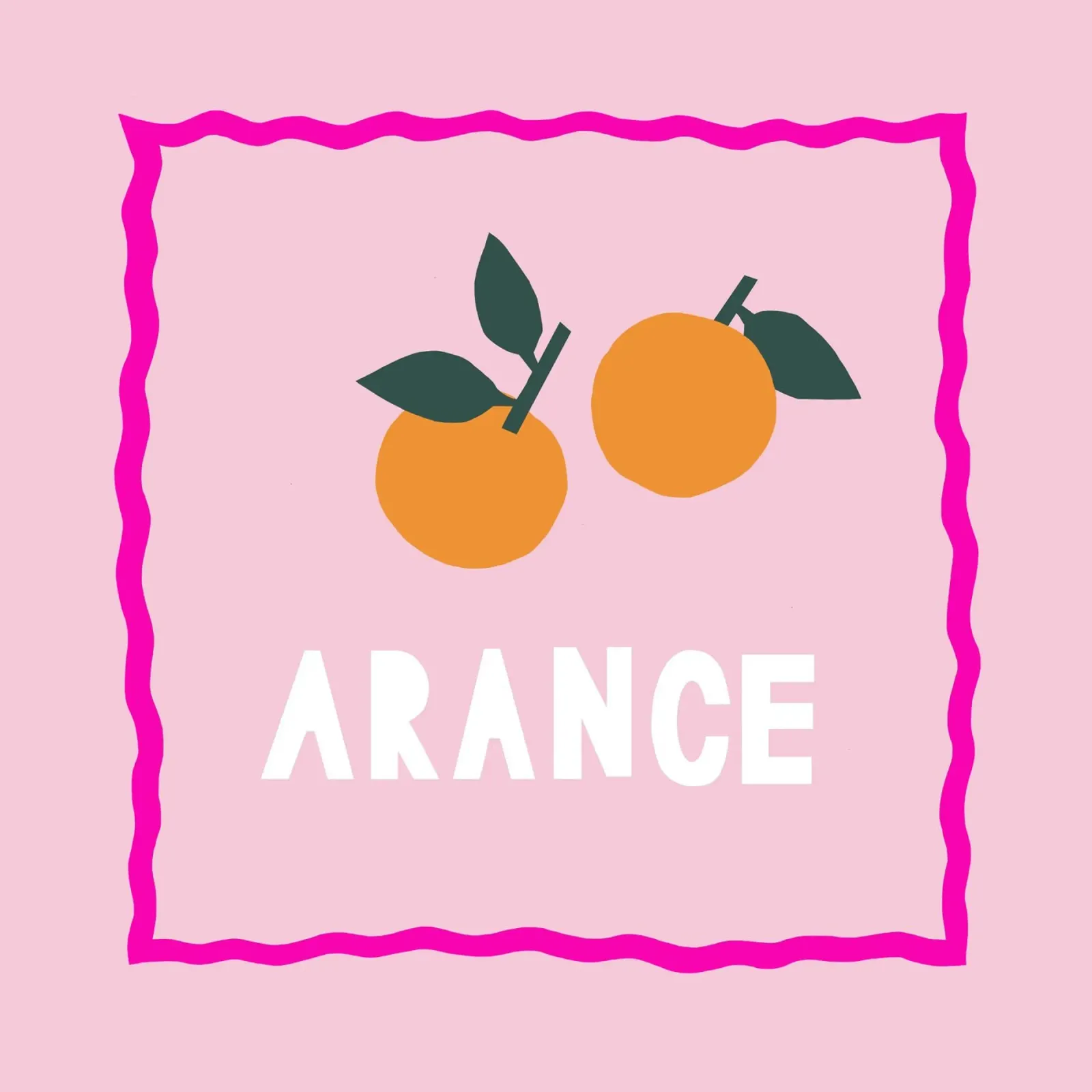Arance poster con telaio in legno da Iris Knabenschuh Design