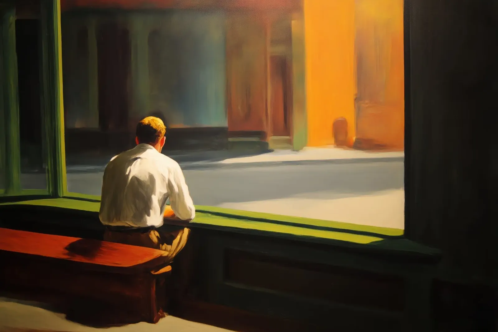 Aspettando il cambiamento | Ispirato a Edward Hopper poster da Autofocus