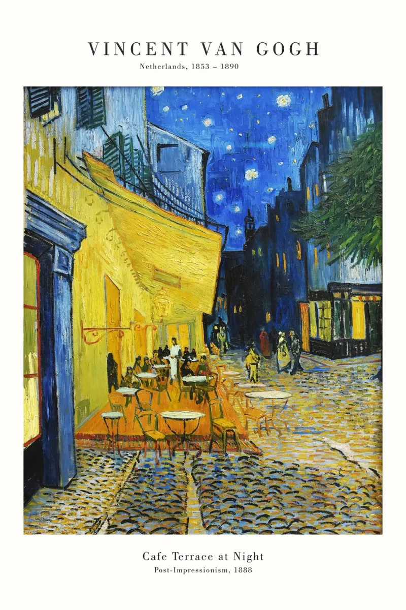 Van Gogh - Terrazza del caffè di notte 1888 pellicola backlit da Old Masters