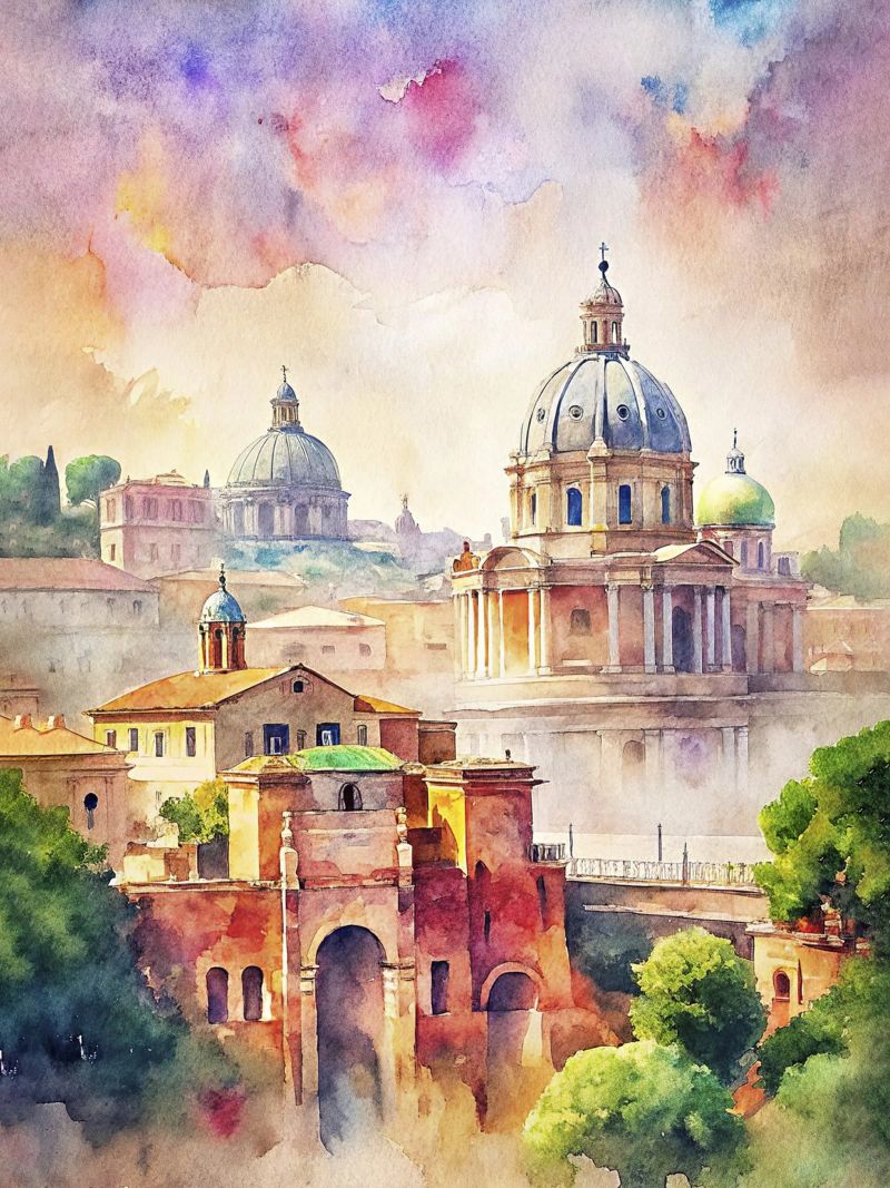 A Drawing of Rome poster by ARTVI-SHOP