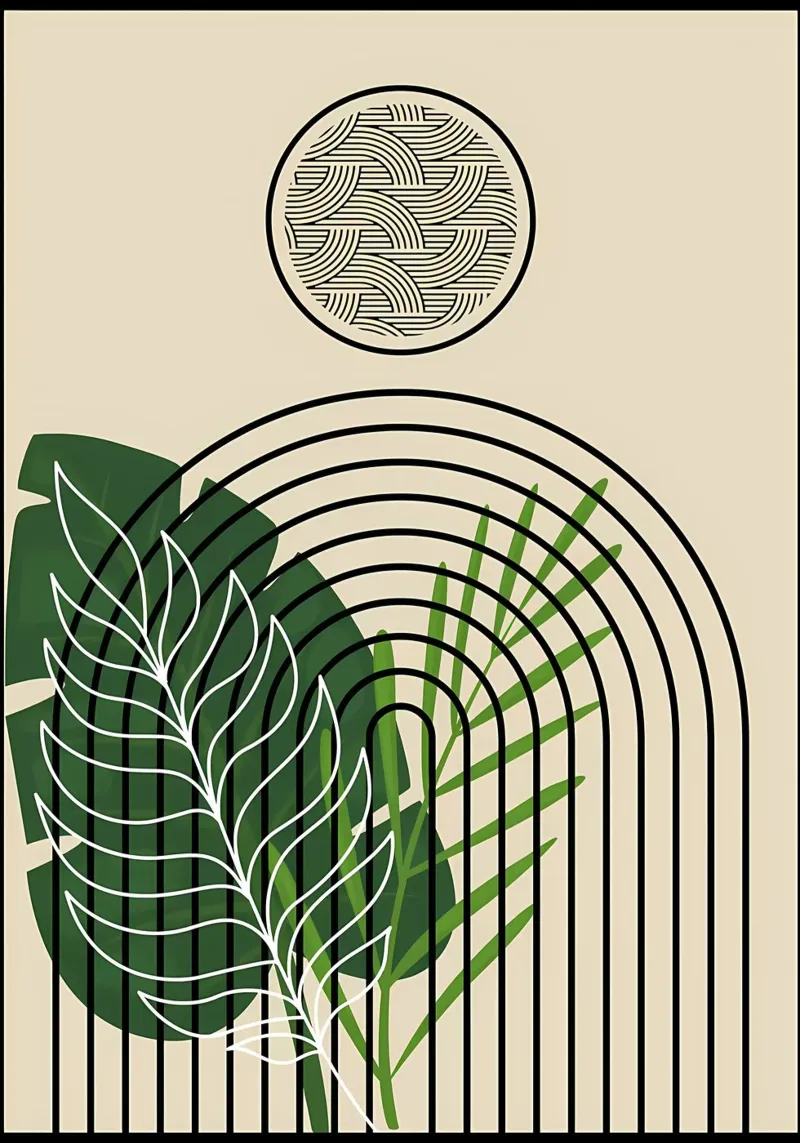 Tropical Abstract Art Print alu-dibond by James M Coyle