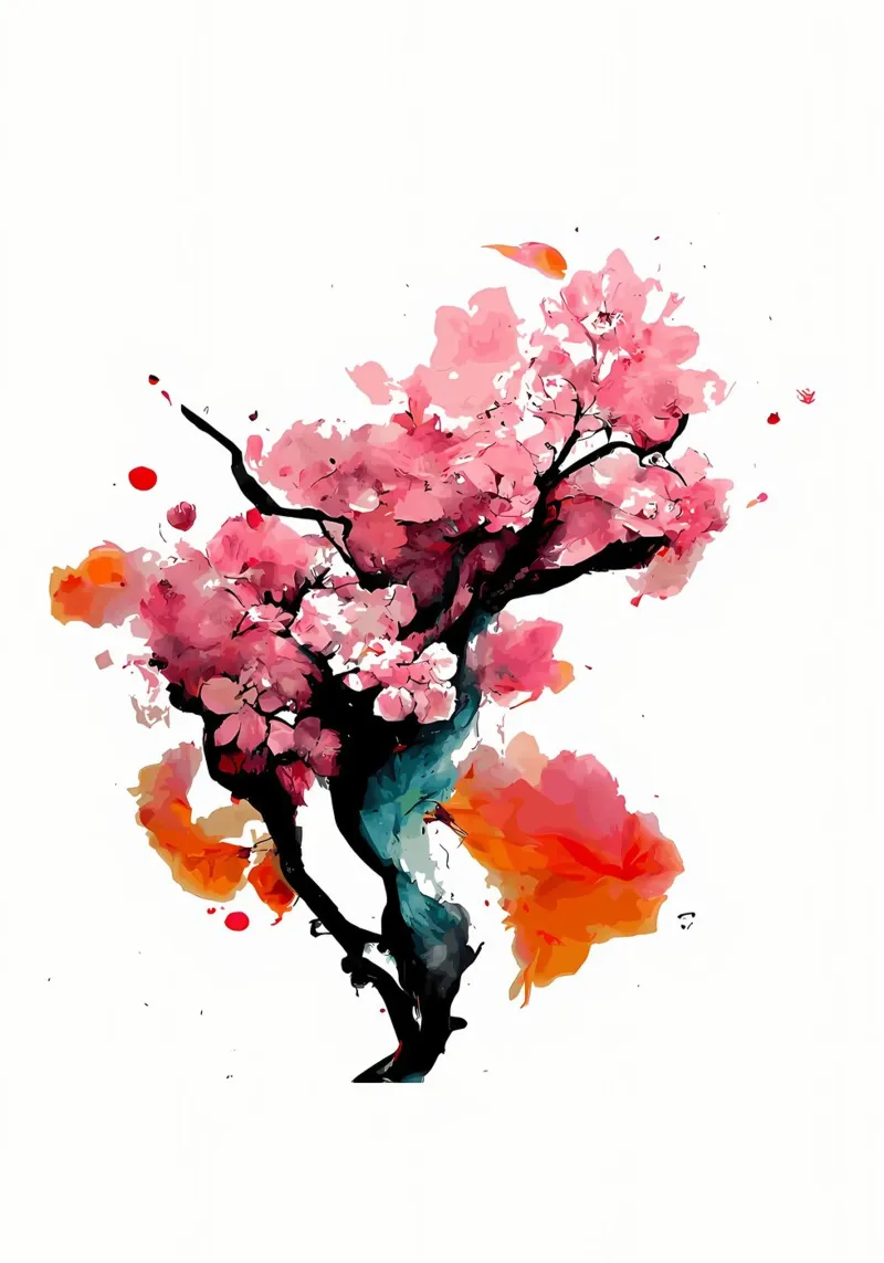 Fiori di ciliegio sakura pellicola backlit da Rebecca Clark Wyrick