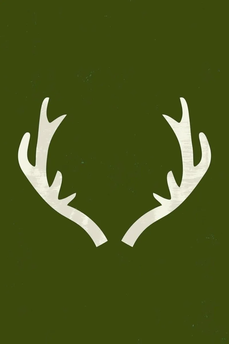 Reindeer Antlers poster met houten frame van daylight design studio