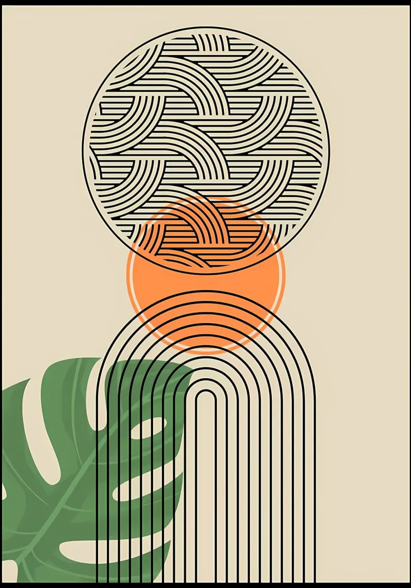 Abstract Geometric Art Print canvas by James M Coyle