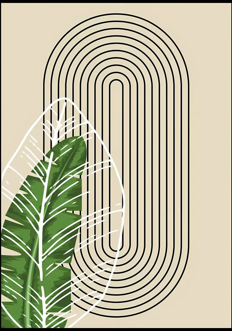 Arte minimalista tropicale poster da James M Coyle