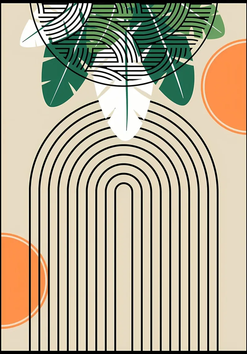 Abstrakter tropischer Kunstdruck Acryl-Glas von James M Coyle