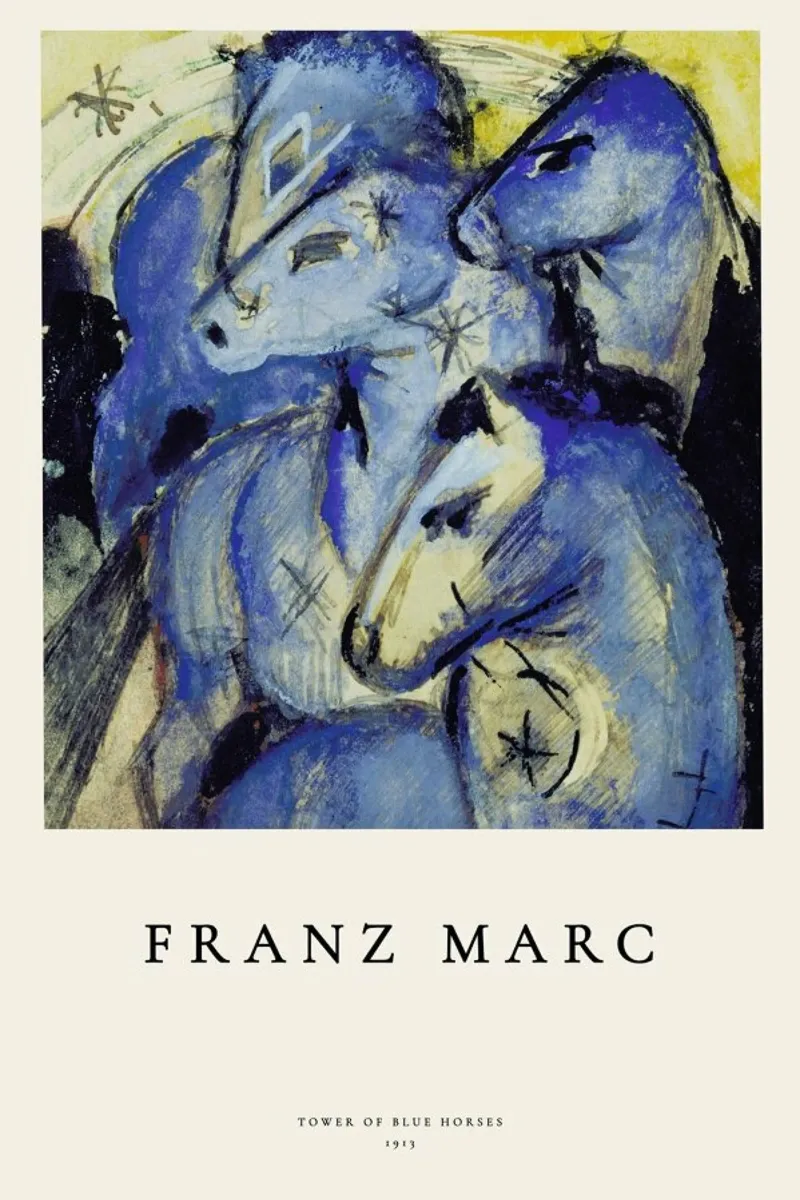 Franz Marc - Tower of Blue Horses pellicola backlit da ARTOTHEK