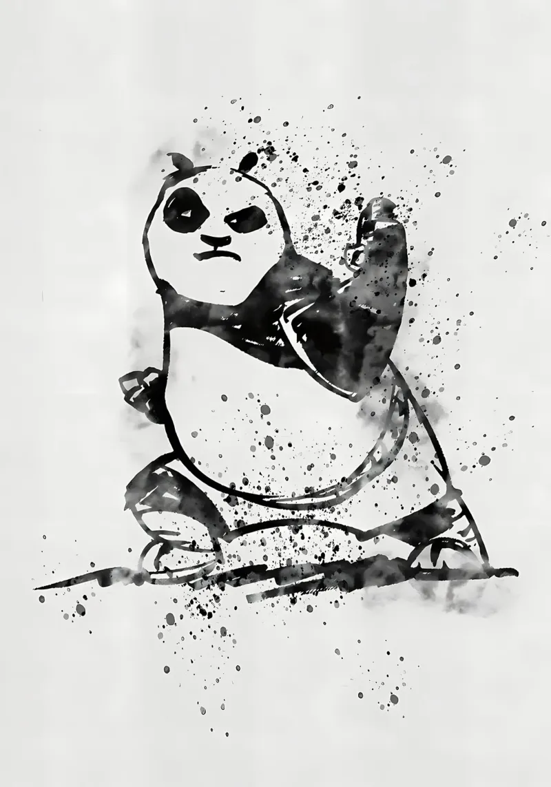 Panda inchiostrato pellicola backlit da James M Coyle