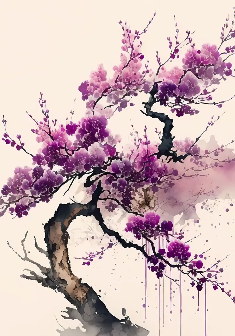 fiori di ciliegio giapponesi pellicola backlit da Rebecca Clark Wyrick