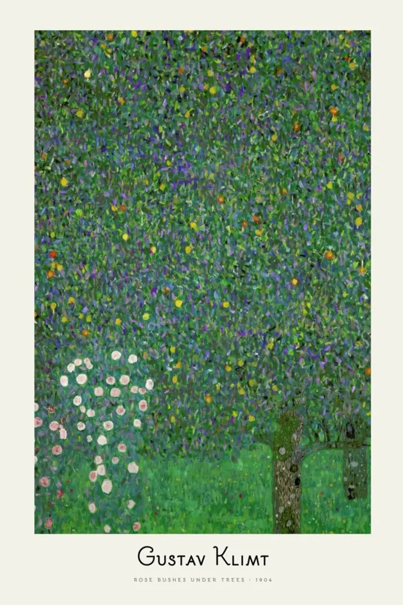 Klimt - Rose Bushes under Trees pellicola backlit da ARTOTHEK