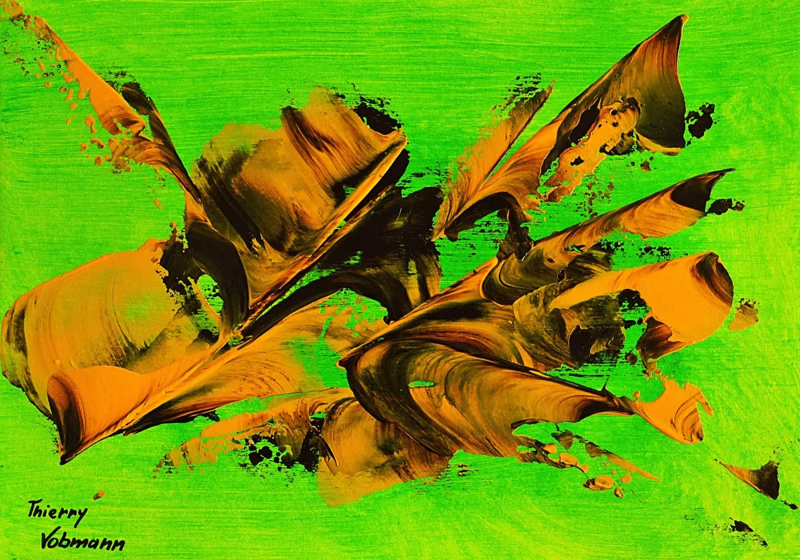 MESSAGE FROM THE HEART 8 pellicola backlit da Thierry Vobmann Abstract painting