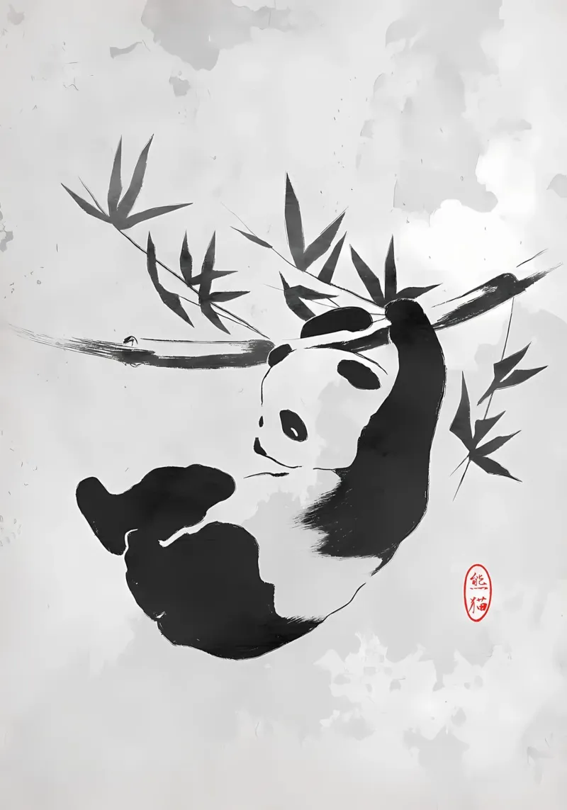 Panda gigante pellicola backlit da James M Coyle