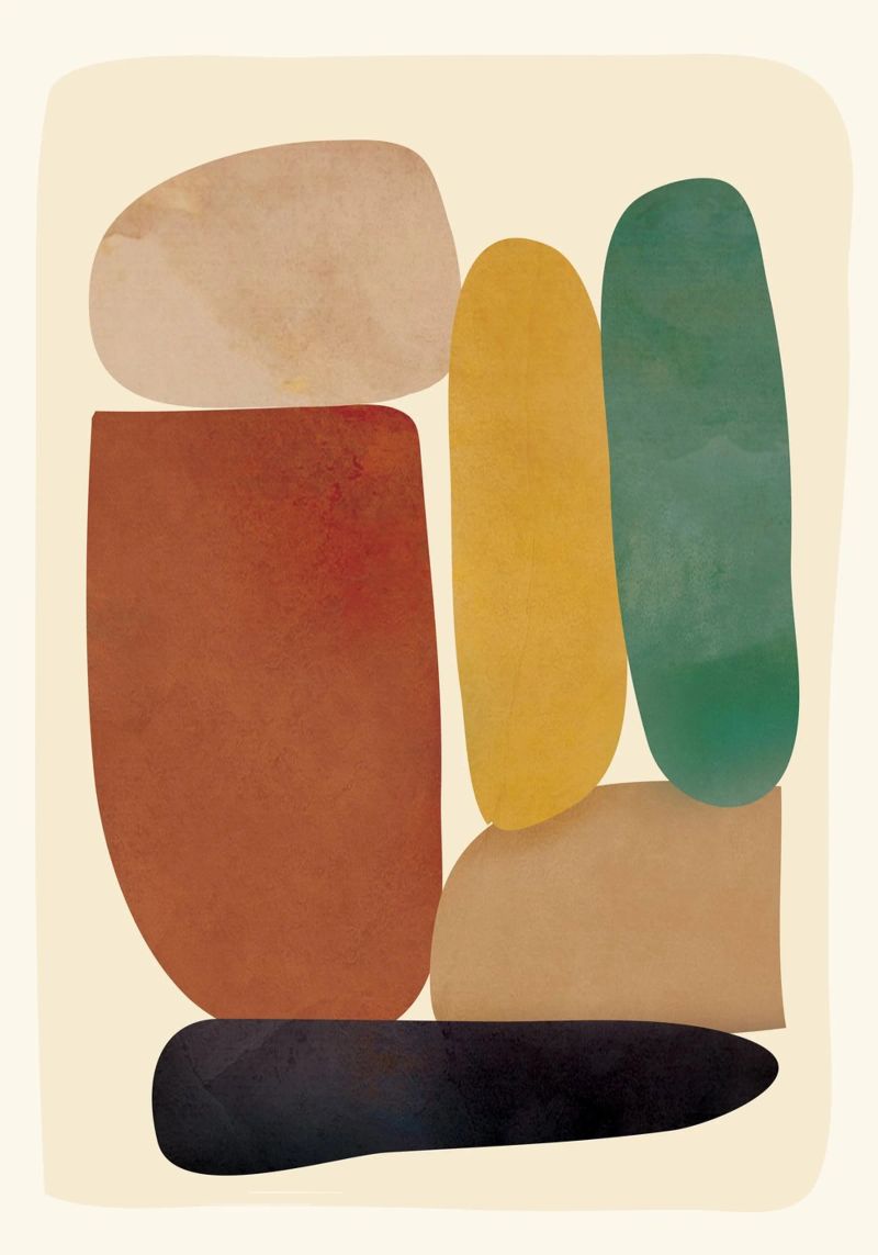 Abstract Minimal Shapes poster da Flow Line