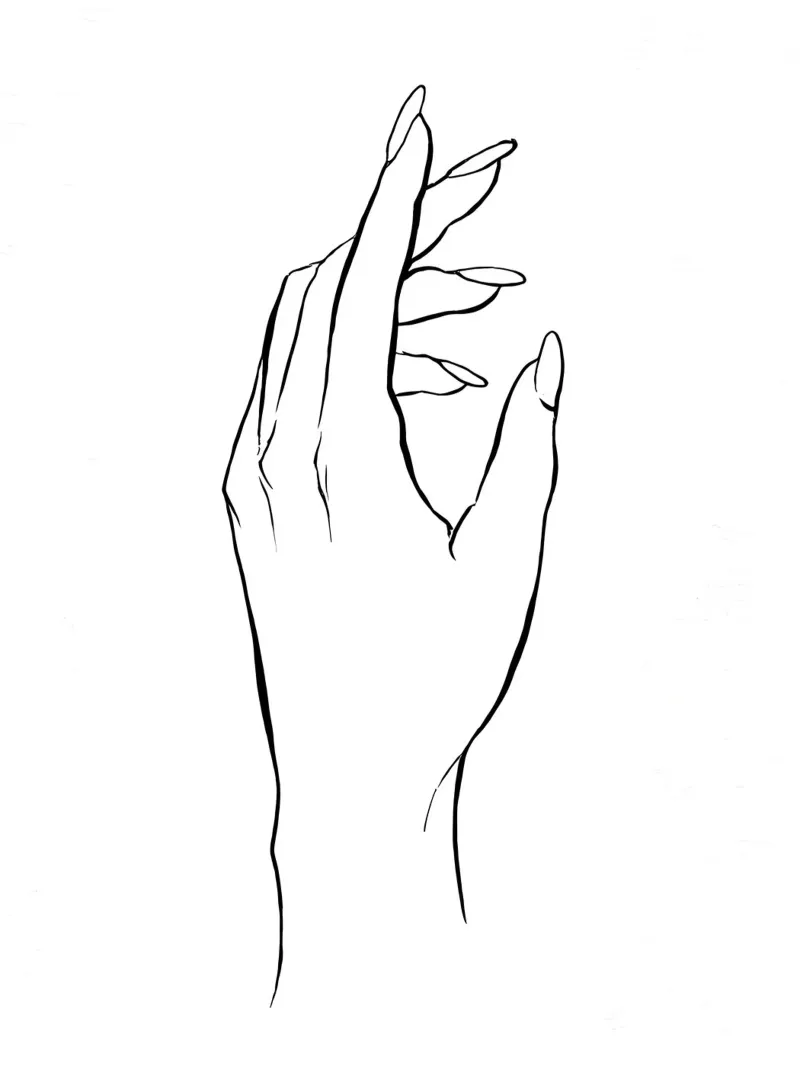 Arte lineal minimalista a mano metacrilato de Viv Line Art