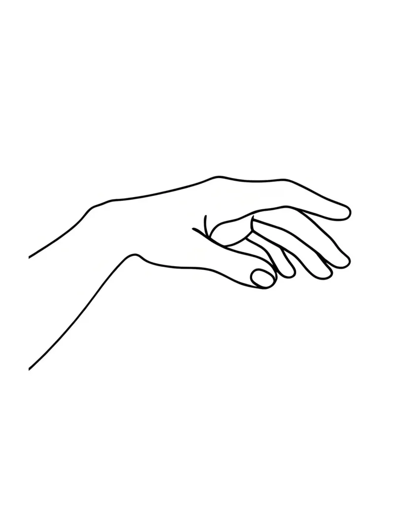 Mani insieme 2 Arte lineare minimalista pannello forex da Viv Line Art