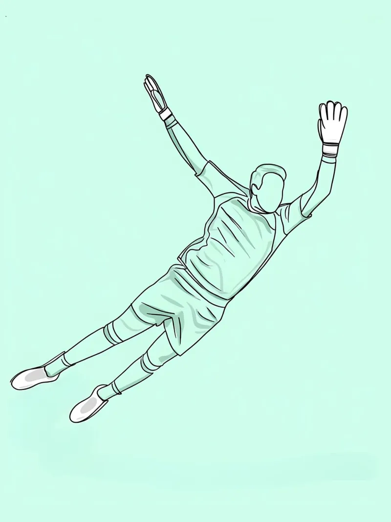 Portiere di calcio Arte lineare minimalista pellicola backlit da Viv Line Art