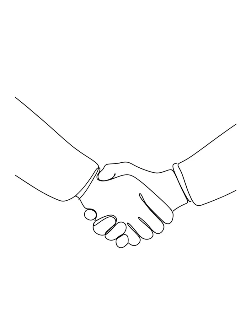 Line art minimalista dell'amicizia plexiglass da Viv Line Art
