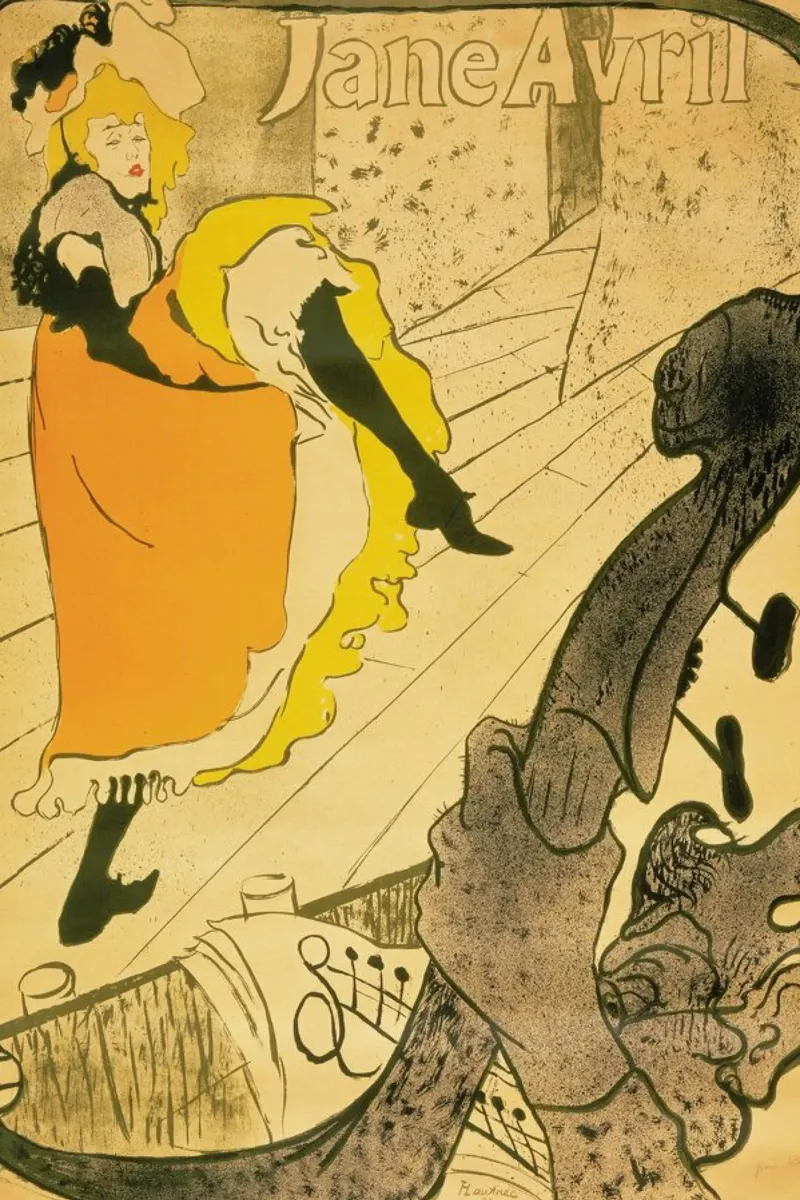 Henri de Toulouse-Lautrec - Lithograph Jane Avril poster da ARTOTHEK