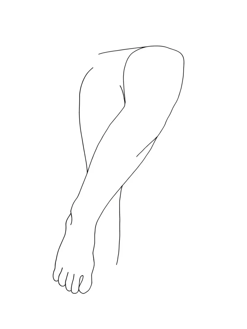 Legs Minimalist Line Art Hahnemühle von Viv Line Art