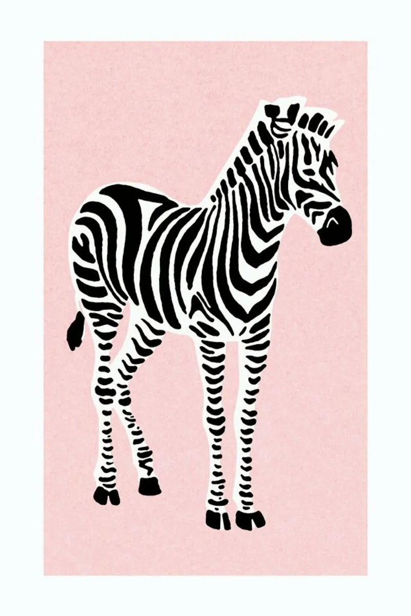 Zebra Pink pellicola backlit da Little Flourishes