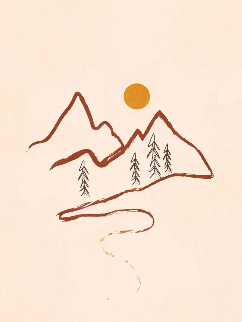 Mountain Minimal pellicola backlit da Flow Line