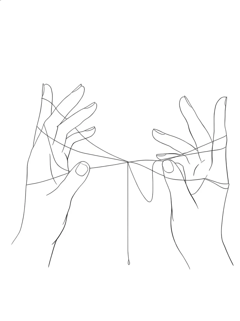 Interazione manuale Line Art minimalista pellicola backlit da Viv Line Art