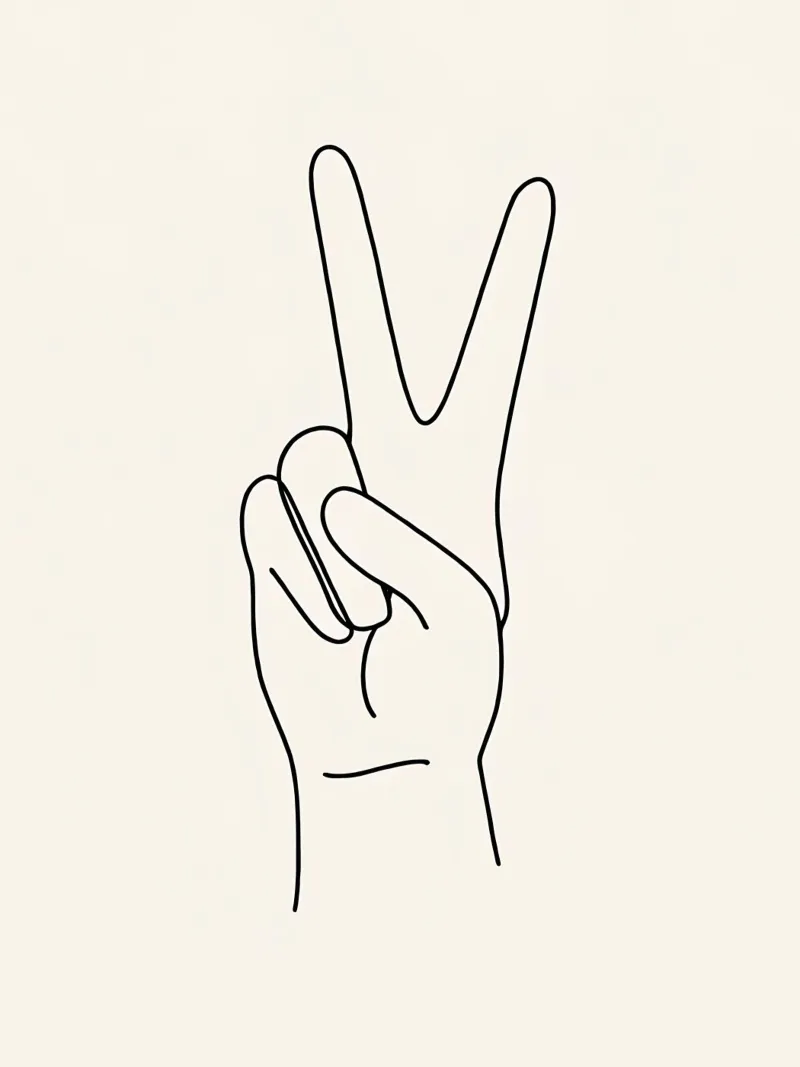 Vittoria 3 Line Art minimalista pellicola backlit da Viv Line Art