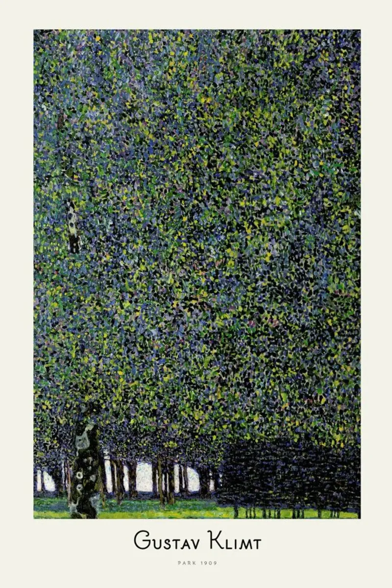 Klimt - Park poster con telaio in plastica da ARTOTHEK