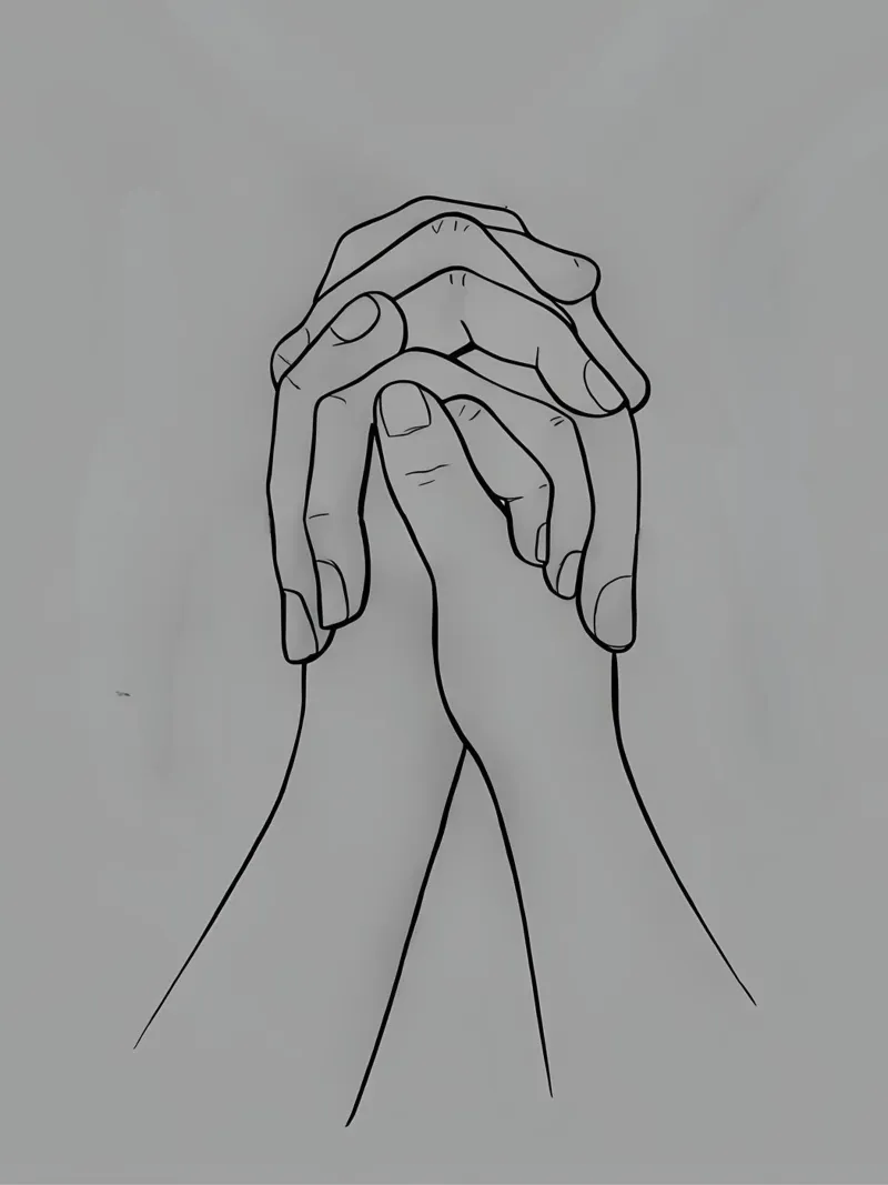 Arte lineare minimalista di Togetherness poster da Viv Line Art