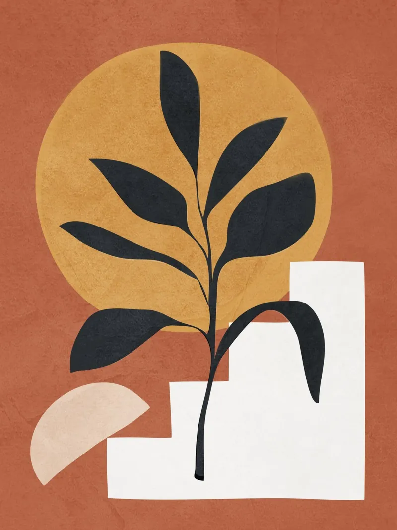 Abstract Plant Art Art pellicola backlit da Flow Line